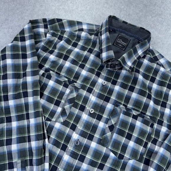 7 Diamonds Other - 7 Diamonds Button Down Shirt Mens M Gray Plaid Long Sleeve Work Casual